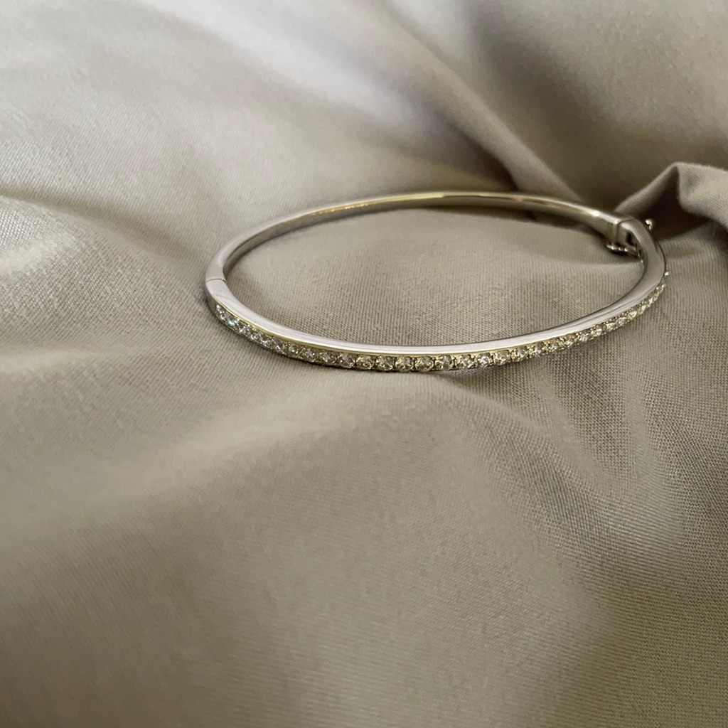 Diamonique Hinged Bangle 112$